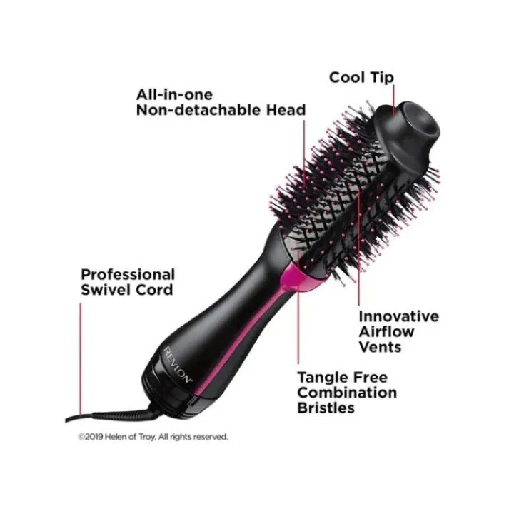 One Step Blow Hair Dryer and Volumizer Brush | Hot Air Brush Hair Styler for Straightening & Curl 1000W Comb