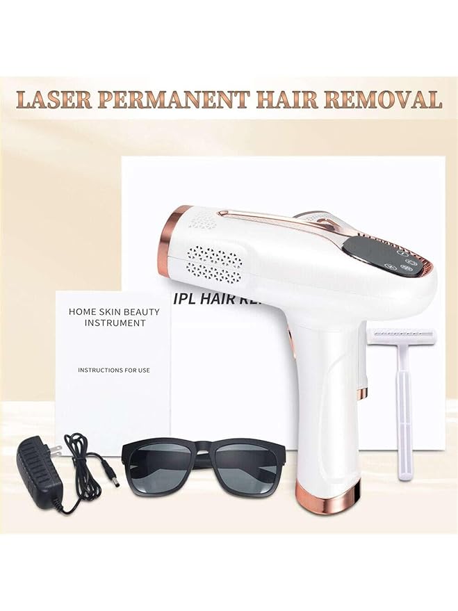 Laser Hair Removal for Women and Men 3-N-1 IPL Device Permanent 999,999 Flashes, Hair Removal for Face Armpits Legs Arms Bikini Line Whole Body Use