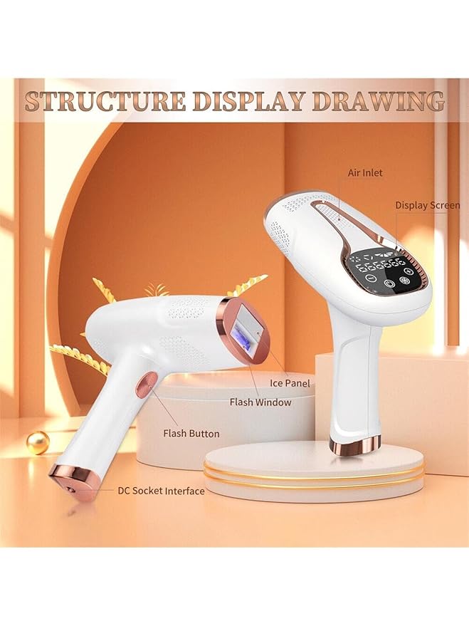 Laser Hair Removal for Women and Men 3-N-1 IPL Device Permanent 999,999 Flashes, Hair Removal for Face Armpits Legs Arms Bikini Line Whole Body Use