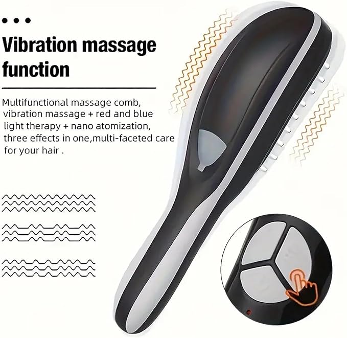Electric Scalp Massage Brush, Scalp Massager, Hair Massager Comb with Soft Rubber