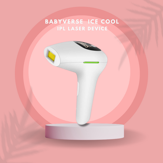 Baby Verse IPL Laser Hair Removal, Permanent Hair Remover on Face and Body with Safe and Effective IPL Technology, for Men and Women, White